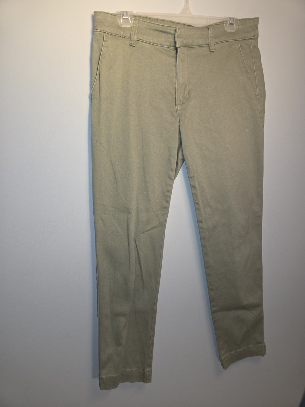 Banana Republic Women's Skinny Chino Khaki Pants Size 8 Olive Sage Green.